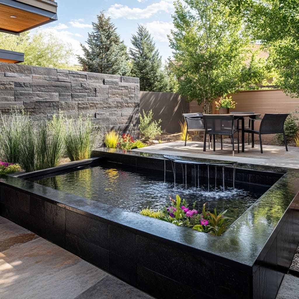 Modern Minimalist Reflecting Water Garden Design