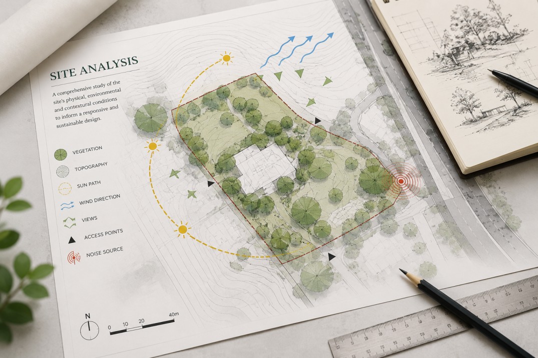 Site evaluation and customized design stage mapping